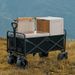 Outdoor Folding Portable Stall Camping Campsite Pull Cart_desvips.com
