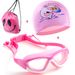 Children's Anti Fog Large Frame Swimming Goggles Set Swimming Cap Backpack Drawstring Bag Nose Clip Earplugs Set Swimming Equipment_desvips.com