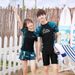 2022 Couple Swimsuit Sun Protection Two-Piece Fashion Korean Men's Short Sleeve Women's Set Surf Beach Swimwear_desvips.com