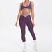 High Elastic Brushed Cross Body Yoga Suit Set for Running Fitness And Training Tight Fitting 5 Pieces_desvips.com