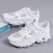 Women's Breathable mesh ladies dad shoes spring and summer trend new flat thick bottom versatile casual sports shoes for women_desvips.com