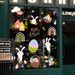 glass Door Stickers, Colorful Eggs, Bunny Decorations, Mall Easter Adhesive-free Electrostatic Window Decals_desvips.com