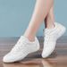 White Cheerleader For Women Girls Durable Cheerleading Dance Sneakers Fitness Sports Shoes 9211_desvips.com