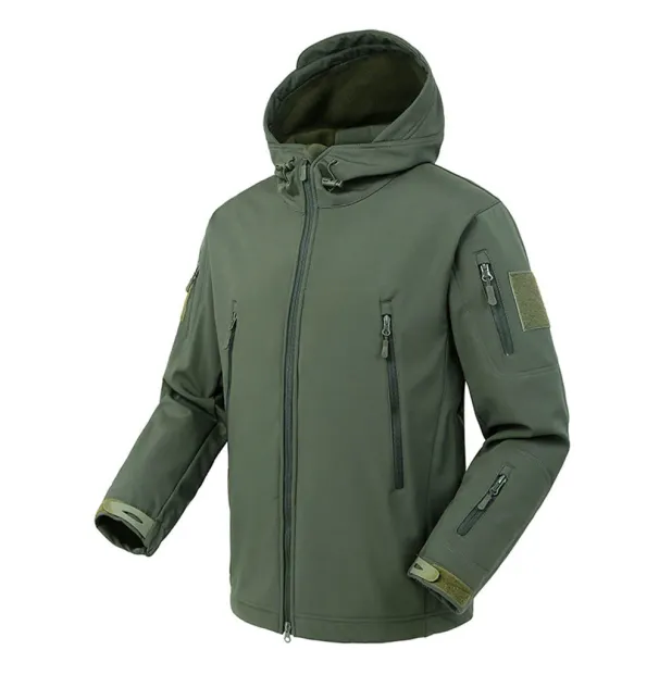 Military Shark Skin Soft Shell Tactical Windproof Waterproof Jacket Men Army Combat Jackets Mens Hooded Bomber Coats_desvips.com