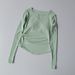 Women's Slim Fit Long Sleeve Yoga Top Quick Drying V Neck Fitness Pilates Top_desvips.com