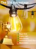 60-foot LED Outdoor String Lights With 16 Plus 1 Edison Shatterproof Waterproof Bulbs, 2700K Commercial Grade Patio Lights, Heavy Duty Outside Hanging_desvips.com