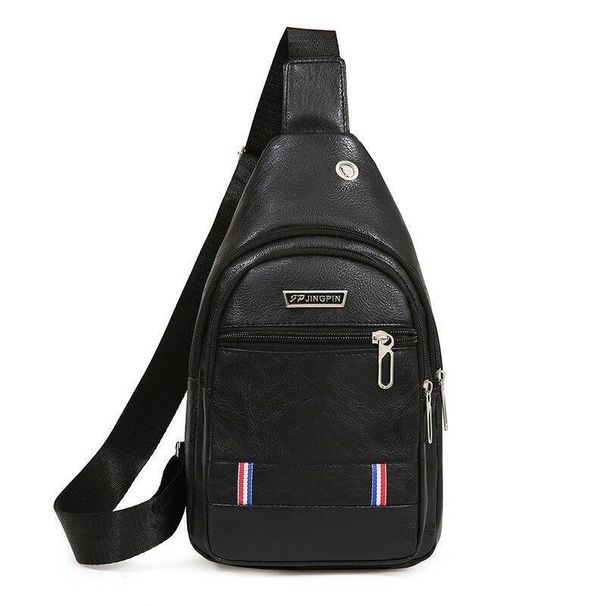 New Trendy Brand , Casual Fashion Soft Leather Single Shoulder Crossbody Bag, Student Travel Chest Bag_desvips.com