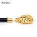Golden Horse Head Animal Fashion Walking Stick Decorative Cospaly Vintage Party Fashionable Walking Cane Crosier 93cm_desvips.com
