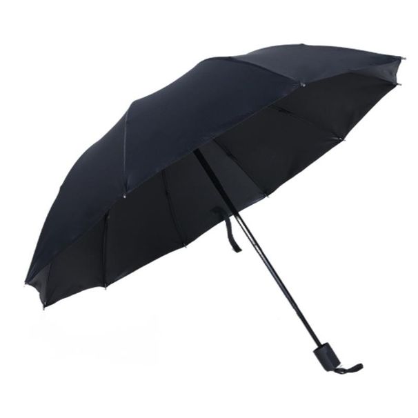 Ten-bone 70% Off Black-coated Suitable For Both Sunny And Rainy Use, Automatic Umbrella, Can Be Printed With Logo,_desvips.com