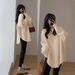 2026 New Spring Top With Shark Pants, Mid-Length White Inner Sweatshirt, Base Shirt For Women_desvips.com