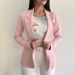 Women's Clothing small suits Lapel long sleeves slim sweet button street jacket suit multi color spot_desvips.com