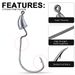 Original Root Small Curved Shank Lead Head 1.75g 2.5g 3.5g Soft Bait Lure Hook Fishing Gear Accessories_desvips.com