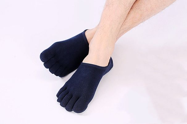 5 Pairs/lot Summer Men Five Finger Cotton Fashion Toe Invisible Nonslip Ankle Breathable Anti-skid Boat Socks Women_desvips.com
