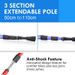 Trekking Pole Cane Telescopic Stick Carbon Fiber Anti-Shock Straight Handle Walking Mountaineering Crutches Telescopic Hiking Trekking Poles_desvips.com