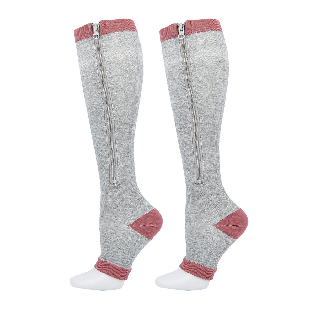 Soccer Socks Compression Zipper Socks Long Tube Sports Pressure Socks Intravenous Elastic Socks Zip Sox Socks_desvips.com