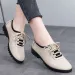 Sports Casual Mom Large Size Single Shoes Leather Soft Soled Sneakers For Women 456_desvips.com