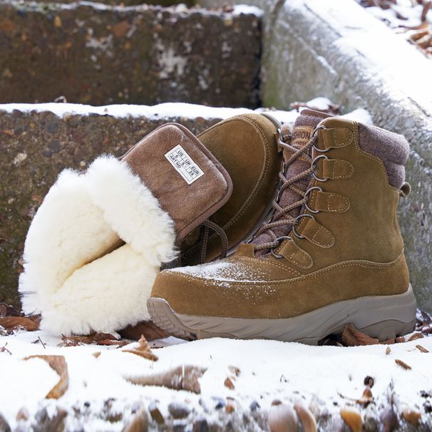 Men's Snow Fur One Outdoor Waterproof Non-slip Wool Boots Winter Padded Warm Cotton Shoes_desvips.com