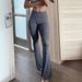 European And American Cross-Border New Casual Long High Waist Wide Leg Solid Color Flared Sports Yoga Pants For_desvips.com