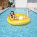 Inflatable Lemon Pool Float - Smiley Face Round Float For Adults & Kids, Premium PVC Design_desvips.com