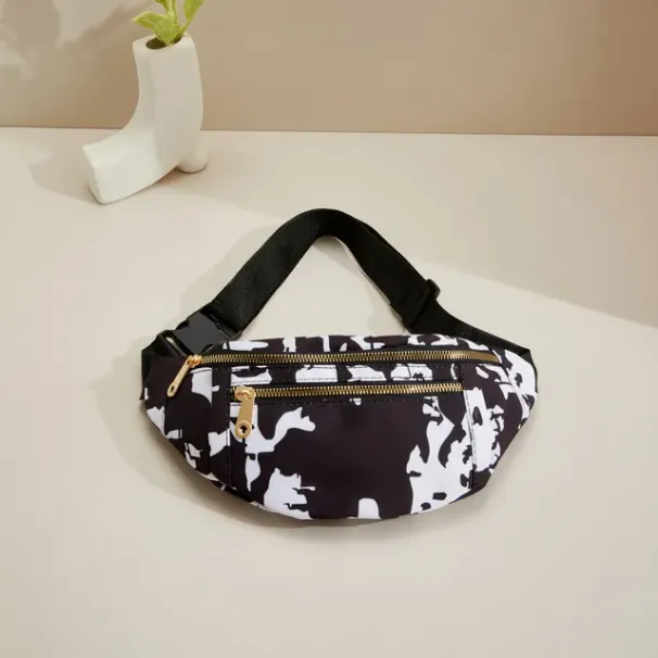 Cow Pattern Fanny Packs Small Crossbody Sling For Women Fashion Chest Belt Bum Bags Sports Workout Traveling Waist Bag_desvips.com