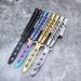 Foldable Butterfly Knife Trainer Stainless Steel Portable Training Tool Cosplay Accessories Practice Knifes For Outdoor_desvips.com
