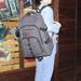 LazyZoom Men's Canvas Outdoor Casual Hiking Backpack Korean Style Travel Laptop Bag Lijiebao_desvips.com