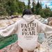 2025 New Women's Casual Loose Long Sleeve Faith Over Hoodie_desvips.com