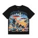 Skull Washed Summer Ins High Street Dark Style Unisex T-Shirts_desvips.com