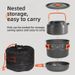 Outdoor DS-512 Aluminum Alloy Cookware Tea Kettle Pot Non-stick Pan Combination Multi-person Portable Set_desvips.com