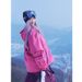 Outdoor Couple Sports Hooded Sweatshirt Ski Set Violet Snow Durable Pants_desvips.com