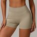 PeakGo Custom Seamless High-Waist Yoga Tummy Control Butt-Lifting Fitness For Outdoor Running Sports Shorts 7137_desvips.com