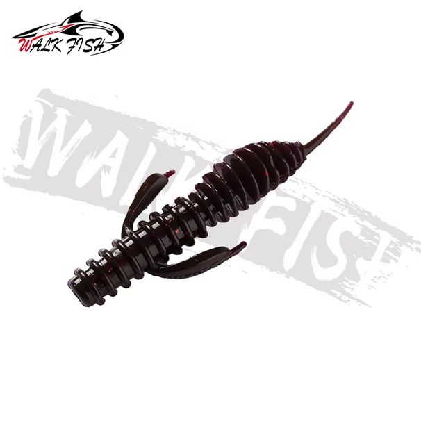 WALK FISH 12PCS 1.5g 6.2cm Soft Lures Plastic Larva Floating Swimbaits Silicone Worm Fishing Artificial Fake Baits Freshwater_desvips.com
