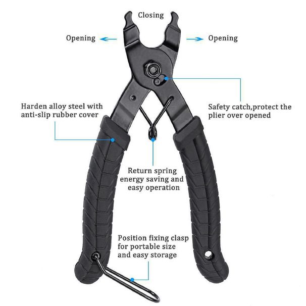 Bicycle Mountain Bike Gauge Cutter Chain Removal Magic Buckle Pliers Tool_desvips.com