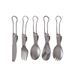 Pure Outdoor Portable Tableware Camping Hiking Ultra-light Titanium Alloy Foldable Knife Fork Spoon Set_desvips.com