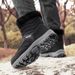Unisex Waterproof Snow Boots With Fleece Lining, Anti-Slip Rubber Sole, Warm Winter Shoes For Men & Women, Outdoor Hiking Boots For Cold Weather_desvips.com