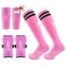 Football Shin Guards Socks Set Football Socks Three Piece Combination Children's Adult Training Football Sports Equipment Protective Gear_desvips.com