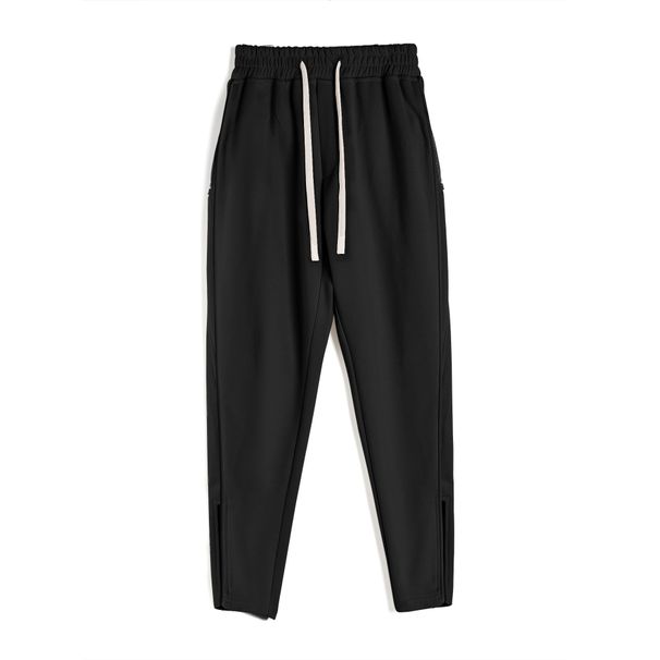 Spring And Autumn Cotton Long Sweatpants For Men, New Slim Fit With Zipper Cuffs, Casual Youth Versatile Sports Outdoor_desvips.com