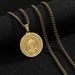 European And American Cross-border Hip-hop Retro Round Jewelry Titanium Steel Vacuum-plated Saint Benedict Pendant_desvips.com
