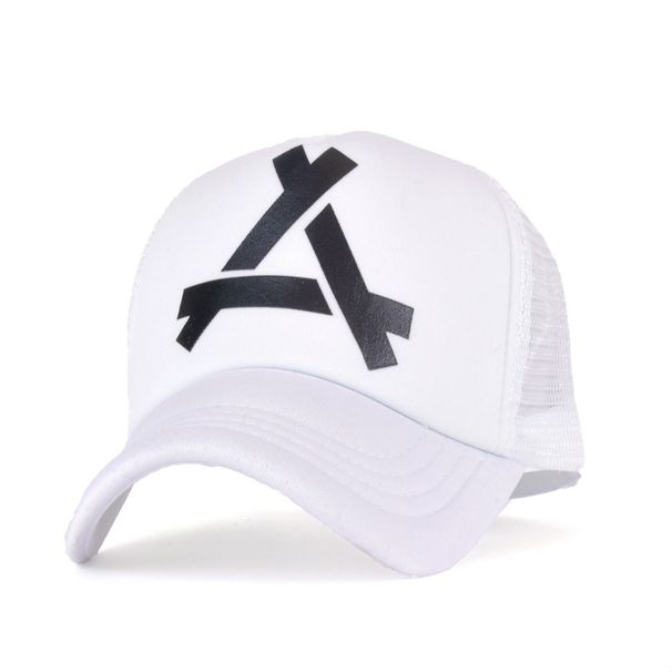 Street Versatile Letter A Mesh Breathable Baseball Hats For Men And Women Summer Sunscreen Curved Brim Caps_desvips.com