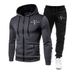 High-Quality Clothing Casual Cardigan Long-Sleeve Hooded Sweatshirt Polka Dot Print Youth Men's Set_desvips.com
