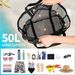 Large Mesh Beach Bag - Oversized Travel Toiletry Organizer With Handles, Water-Resistant & Lightweight (Perfect For Vacation, Pool, Gym)_desvips.com