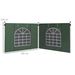 2 Paredes Laterales Para Carpa 295x195 Cm Con Ventana Enrollable Y Puerta Con Cremallera Para Carpa 3x3 M O 3x6 M Verde_desvips.com