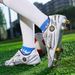 Plus Size Children's Long Spike Soccer Boys Outdoor Primary And Secondary School Students Training Youth Sports Shoes_desvips.com