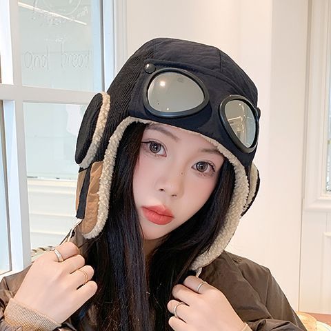 Women's Winter With Fleece Lining, Thickened Warm Lei Feng Cycling Ear Protection Hat, Northeast Outdoor Windproof_desvips.com