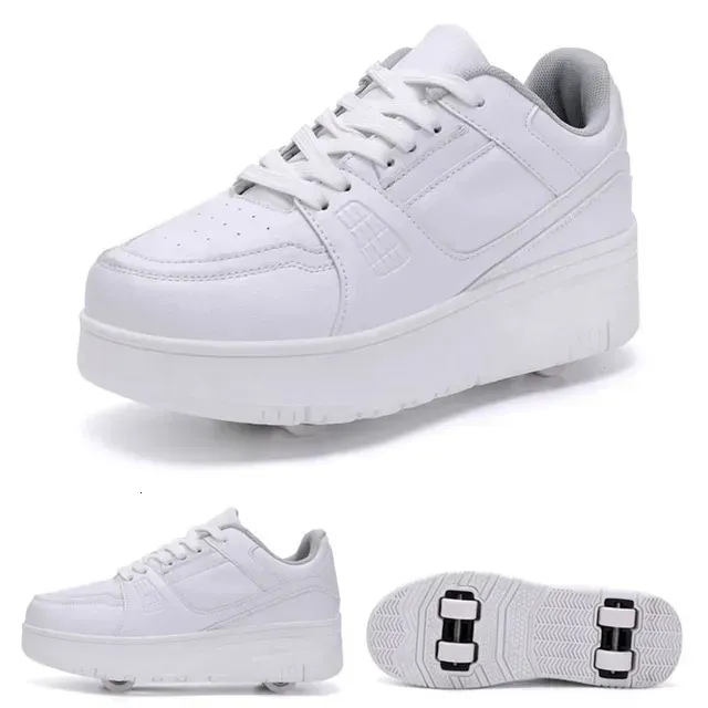 Ine Skates Athletic Roller Skate s Snickers With Wheels Children Rollerskates Fashion Outdoor Sports Shoes Girls Boys_desvips.com