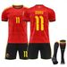 2026 World Cup Belgium Home Number 7 De Bruyne Unisex Football Suit Customr Children Jersey_desvips.com