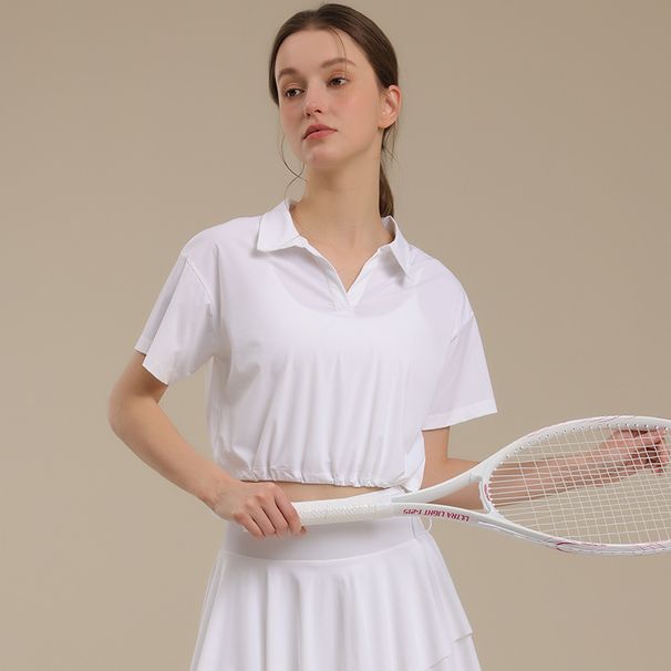 Ice Cool Quick-Dry Sun Protection Fitness Yoga Outfit For Women Drawstring Loose Outerwear Sleeve High Waist_desvips.com