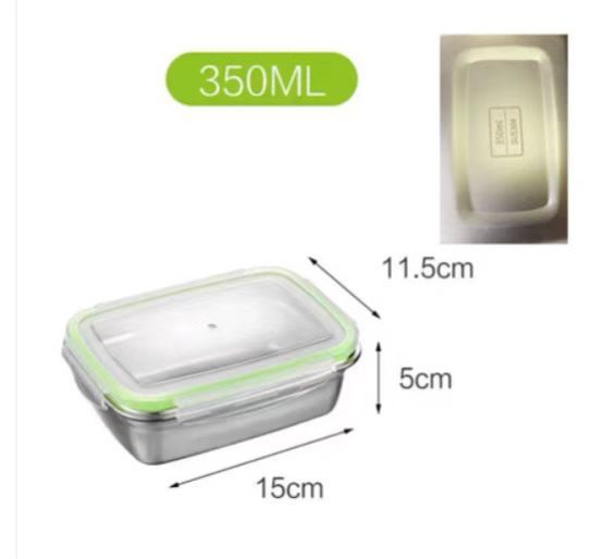 304 Stainless Steel Food Storage Containers Airtight Leakproof Kitchen Organizer Set Multi-Size Freezer Fridge Safe For Healthy Meal Prep Leftovers_desvips.com