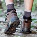 YUEDGE 5 Pairs Mens Moisture Wicking Hiking Combed Cotton Cushioned Crew Socks For Male Size 37-46_desvips.com