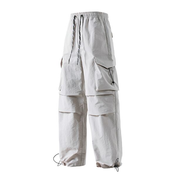 Women Hiking Elastic Waist Trouser Adjustable Cuff Windproof Men Outdoor Camping Multiple Pockets Waterproof Pant_desvips.com